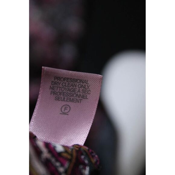 Calypso Saint Barth Womens Silk Paisley Print Long Sleeve Dress Burgundy Size S - Picture 6 of 6